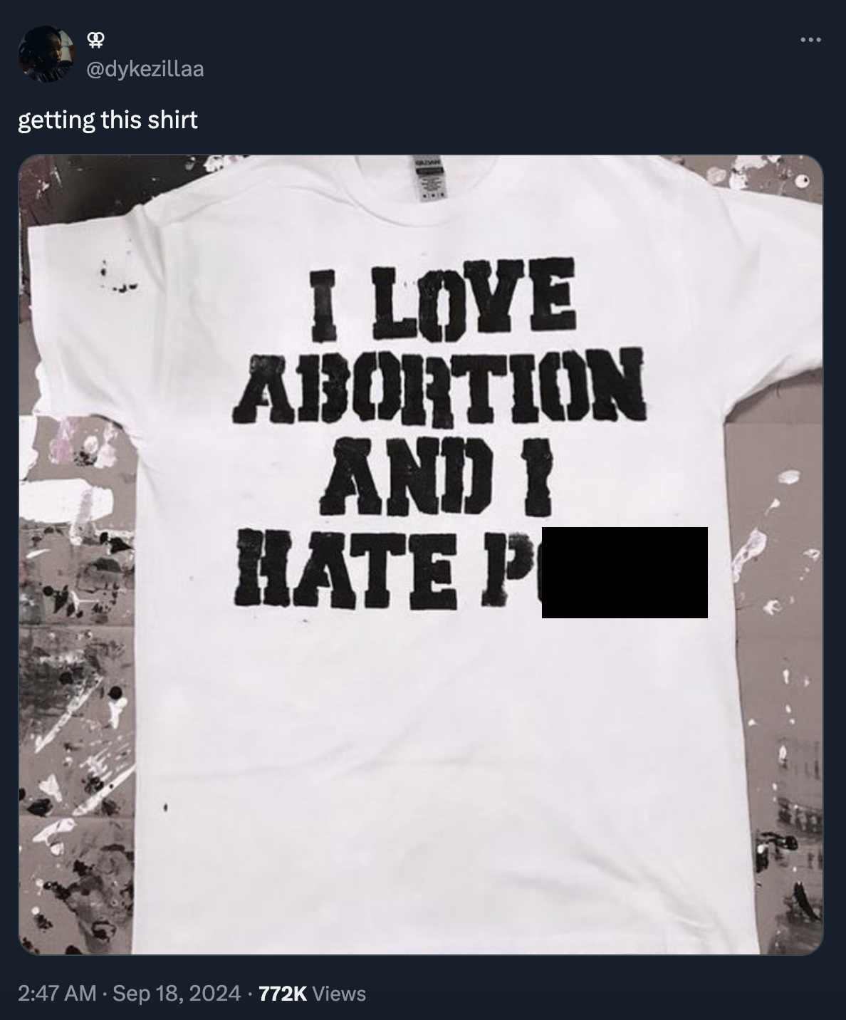 active shirt - getting this shirt I Love Abortion And Hate P Views